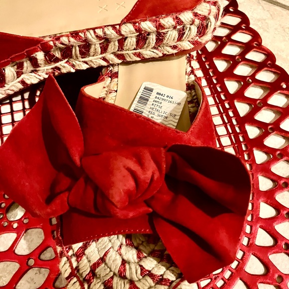 RUBY RED SUEDE SANDALS - Picture 8 of 8